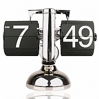 Настольные часы с перекидным табло Flip Clock (черный)