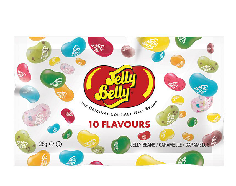 Драже жевательное «Jelly Belly» ассорти 10 вкусов 28 г пакет