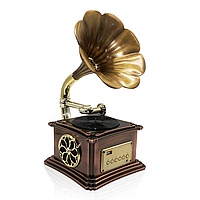 Мини граммофон с Bluetooth/AUX/USB (медный)
