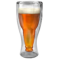 Бокал для пива «Бутылка» с двойным стеклом